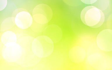 Green white and yellow luxury focus blur background. Abstract bokeh soft light gradient for concept ecology with graphic design poster banner and backdrop.
