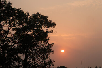 sunset in the mountains