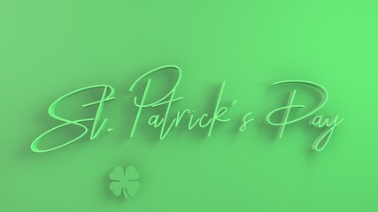 3d text on colorful background saying St. Patrick's day