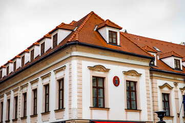 Architecture of the Main Square in the Old City of Bratislava, Slovakia