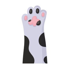 Cat paw vector icon.Cartoon vector icon isolated on white background cat paw.