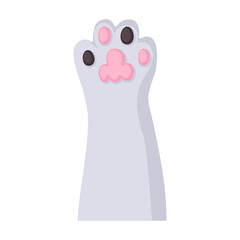 Cat paw vector icon.Cartoon vector icon isolated on white background cat paw.