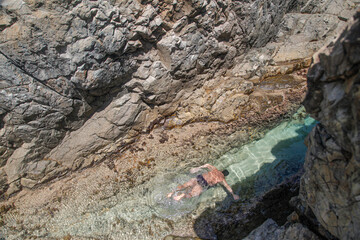 natural swimming pool in Fernando de Noronha island, Brazil