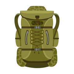 Backpack vector icon.Cartoon vector icon isolated on white background backpack.