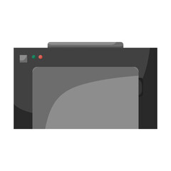 Printer vector icon.Cartoon vector icon isolated on white background printer.