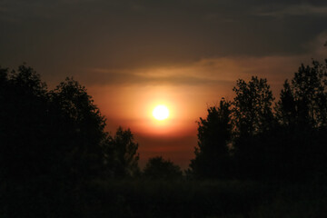 sunset in the mountains