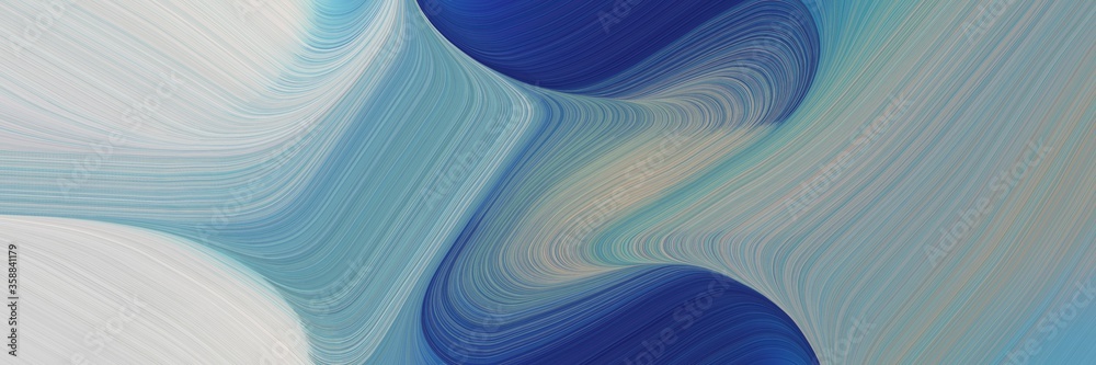 Poster creative decorative waves design with light slate gray, dark slate blue and light gray colors. can b