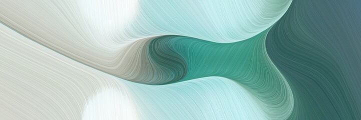 beautiful decorative waves header design with teal blue, light gray and cadet blue colors. can be used as poster, card or background graphic