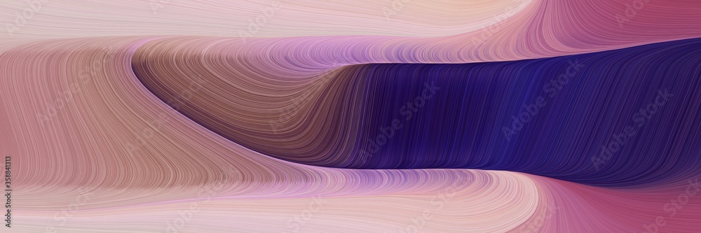 Aufkleber motion decorative curves header design with rosy brown, very dark violet and pastel violet colors. c