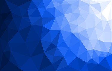Fototapeta na wymiar Blue abstract geometric triangular polygon style illustration graphic background .