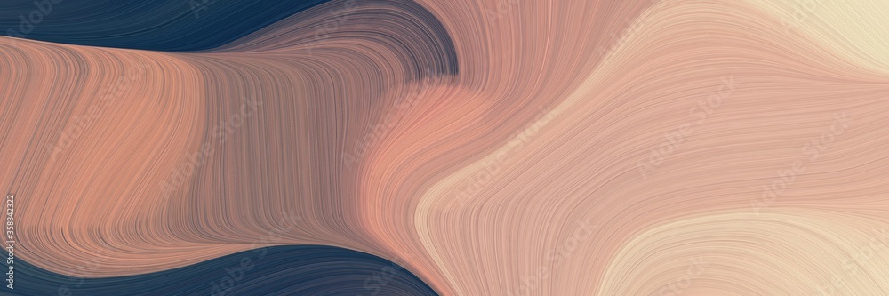 Poster abstract decorative waves header design with tan, dark slate gray and old lavender colors. can be us