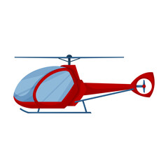 Helicopter vector icon.Cartoon vector icon isolated on white background helicopter.