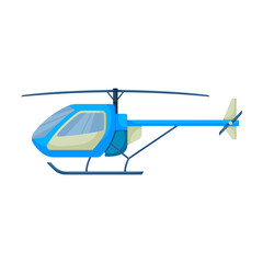 Helicopter vector icon.Cartoon vector icon isolated on white background helicopter.