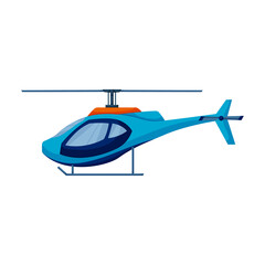 Helicopter vector icon.Cartoon vector icon isolated on white background helicopter.