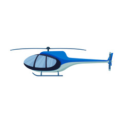 Helicopter vector icon.Cartoon vector icon isolated on white background helicopter.