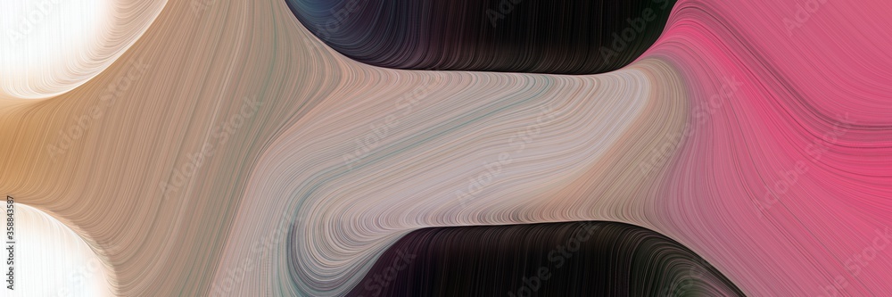 Poster abstract decorative curves background with rosy brown, very dark pink and linen colors. can be used 