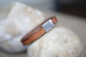 Handmade magnetic clasp bracelet. Unisex bracelet.