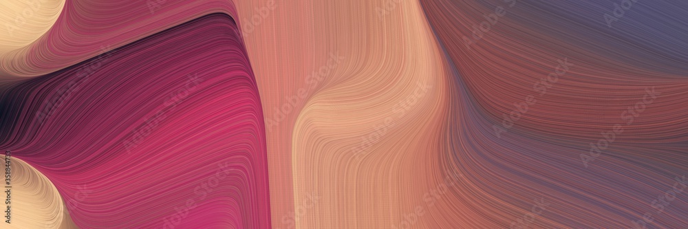Poster futuristic colorful waves design with pastel brown, old mauve and burly wood colors. can be used as 