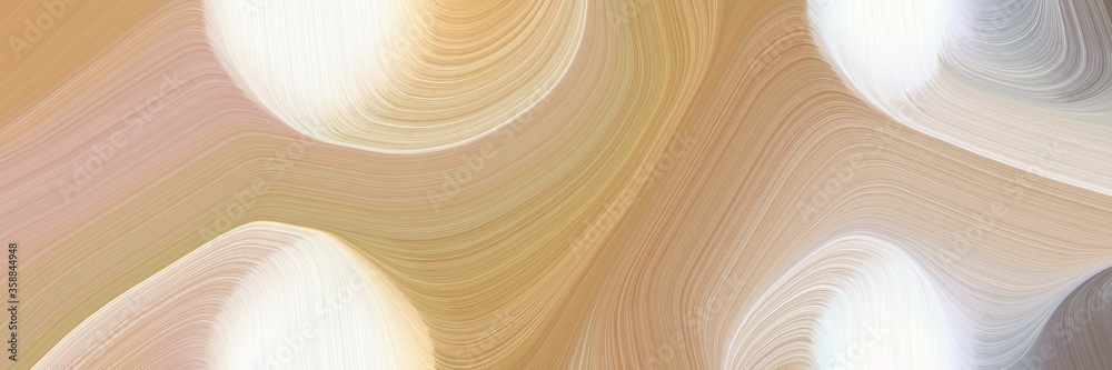 Poster modern colorful curves header design with tan, linen and pastel gray colors. can be used as header or banner