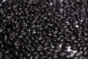 black beans on a white background