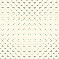 Polka dot seamless pattern. Repeated dotted zigzag stripes texture. Round spots motif. Mini circles abstract wallpaper