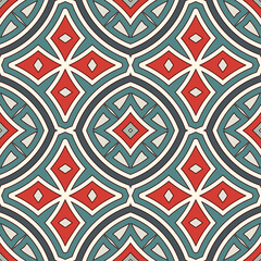 Obraz premium Ethnic style seamless pattern. Native americans abstract background. Tribal motif. Boho chic digital paper