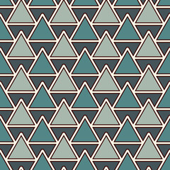 Repeated triangles background. Simple abstract wallpaper with geometric figures. Seamless surface pattern