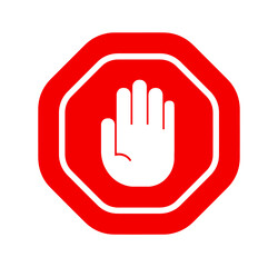 stop hand sign