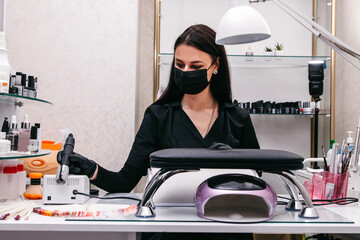 manicurist, portrait of a girl at work