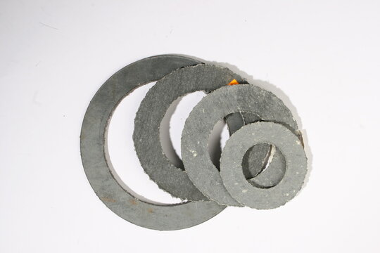 paronite rings or gaskets, for business, on a white background, online store