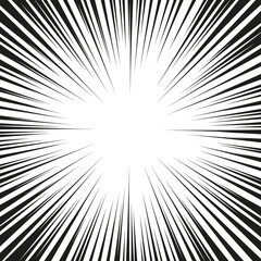 Obraz premium Graphic Explosion with Speed Lines. Comic Book Design Element. Vector Illustration