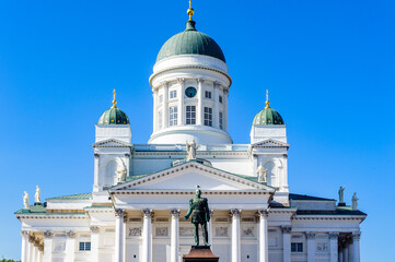 Fototapeta na wymiar It's Helsinki Cathedral, the Finnish Evangelical Lutheran cathedral of the Diocese of Helsinki, Helsinki, Finland.