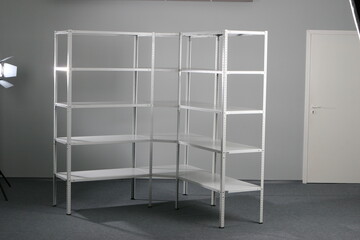 Racks for storing things in warehouses, at work and production, collapsible racks, for business, on a white background, online store