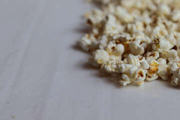 close up of a pile of popcorn