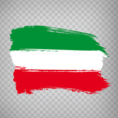 Flag of North Rhine-Westphalia brush strokes. Flag of North Rhine-Westphalia on transparent background for your web site design, logo, app, UI.  Germany. EPS10.