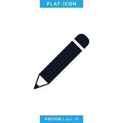 Pencil icon vector design template.
