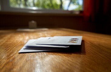 Envelopes on the table