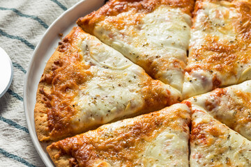 Cheesy Homemade Cheese PIzza