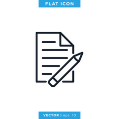 Paper Icon Vector Logo Design Template