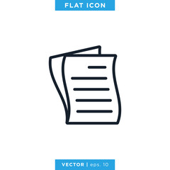 Paper Icon Vector Logo Design Template