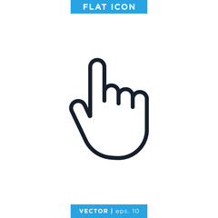 Hand Click Icon Vector Design Template