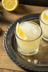 Boozy Lemon Whiskey Smash Cocktail