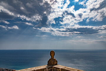 
mediterranean sea view from FiumeFreddo, Calabria, Italy