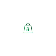 Letter R  on shopping bag