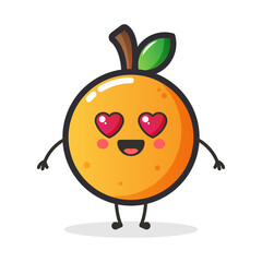 Cute orange fruit character for illustration or mascot.