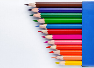 Colored pencils, school supplies, back to school