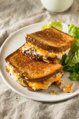Homemade Toasted Tuna Melt Sandwich