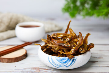 Small dry fish used in Asian cuisine