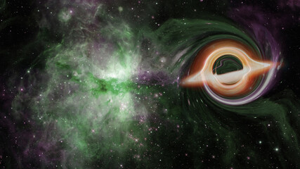 Black hole system. Elements of this image furnished by NASA