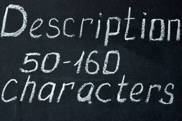 Fototapeta premium Description - a small text that conveys the summary of the page